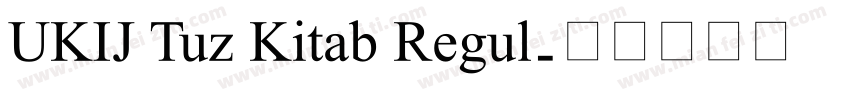 UKIJ Tuz Kitab Regul字体转换